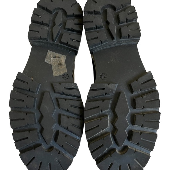 FREE PEOPLE BLACK LEATHER BOOTIES ANKLE SHOES NEW 36-6 - Picture 7 of 9